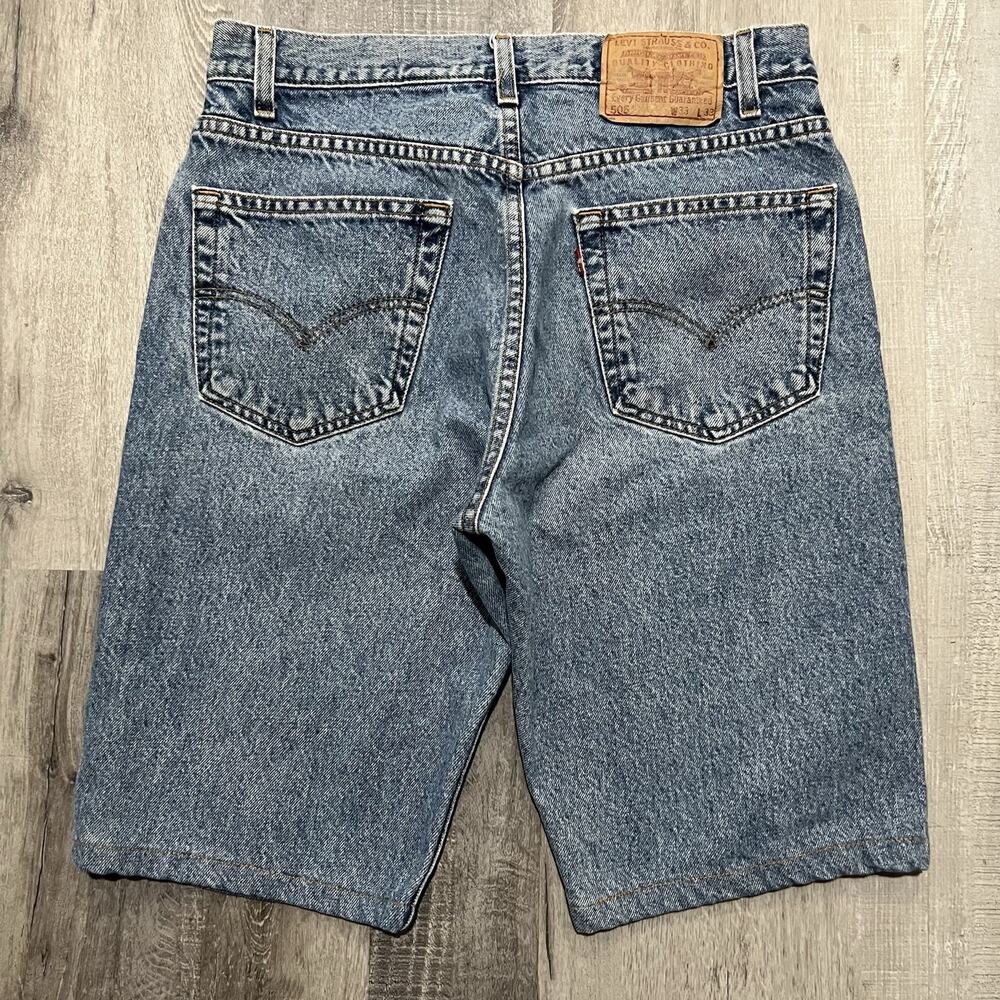 Levi's 550 Y2K Vintage Light Wash Denim Jorts Baggy Blue Jean Shorts Men's Sz 33